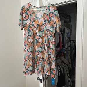 Cupshe Tropical Leaf Print Dress